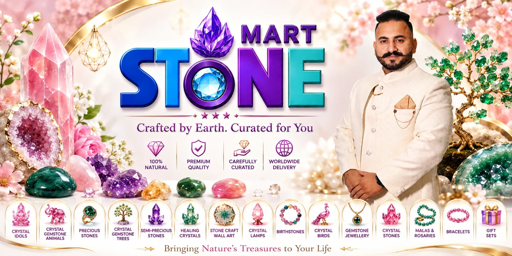 Authentic gemstones, crystals and spiritual décor — Stone Mart Jaipur