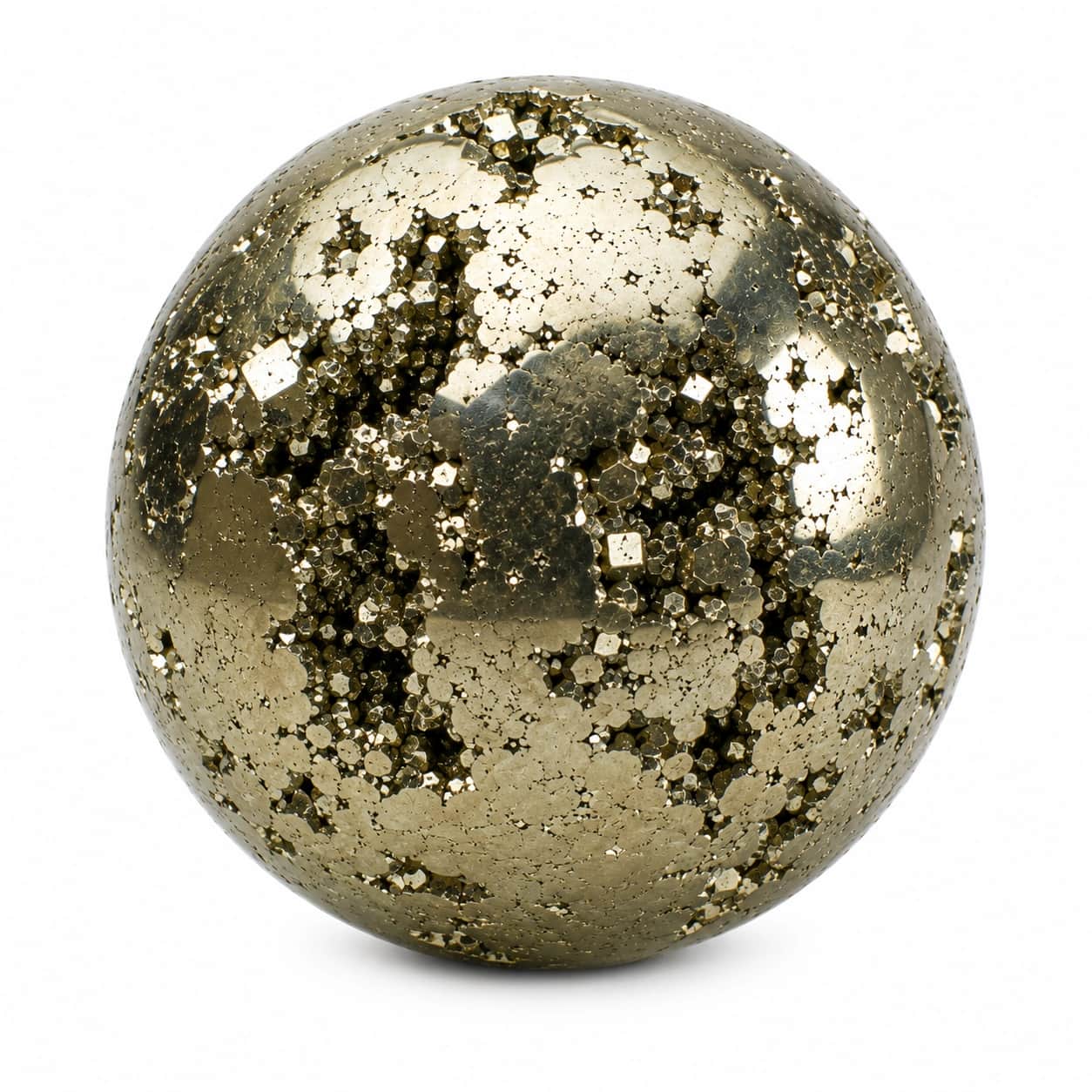 100% Natural Pyrite Sphere - Hand-Polished Crystal Ball for Wealth, Abundance, Protection, Confidence & Manifestation | Premium Feng Shui & Vastu Showpiece for Home, Office & Cash Counter 2