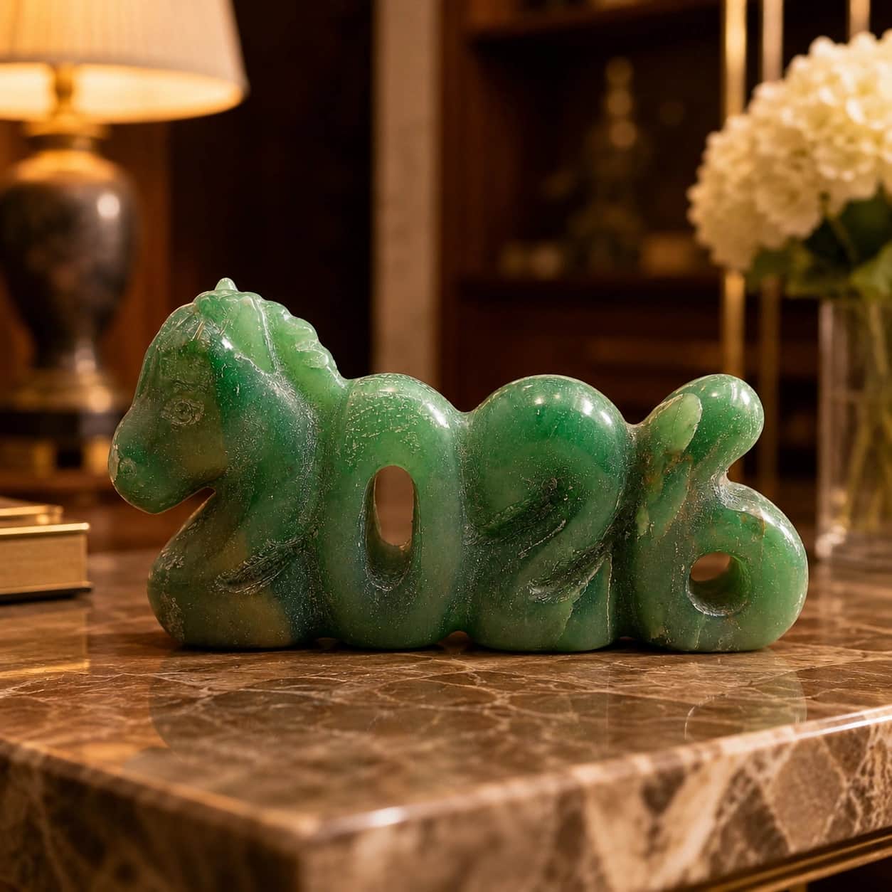 2026 Crystal Horse Sculpture | Natural Semi-Precious Stone Year Figurine for Luxury Home Decor & Premium Gifting 1