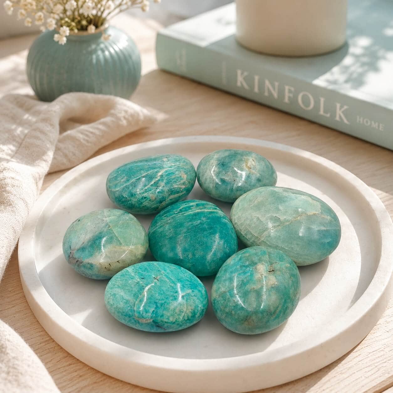Amazonite Natural Polished Pebble Stones 1