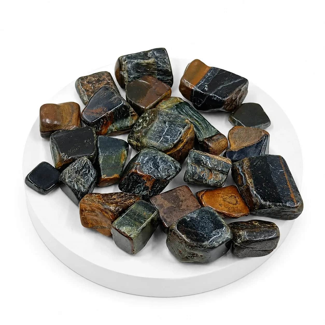 Blue Tiger Eye (Hawk Eye) Natural Polished Tumbled Stone | Polished Tumble Gemstone 2