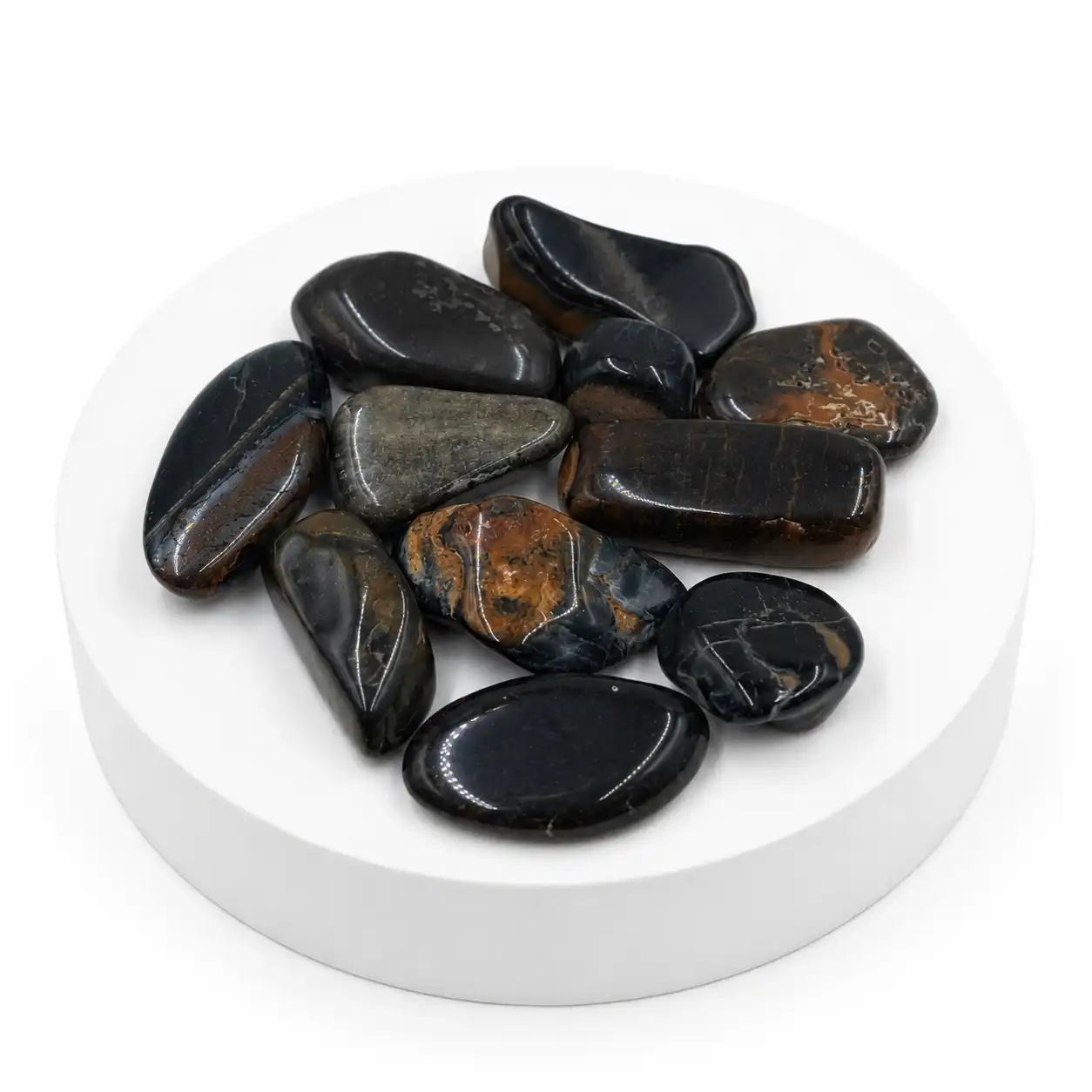 Blue Tiger Eye Natural Polished Tumbled Gemstone | Hawk's Eye Healing Stones 2