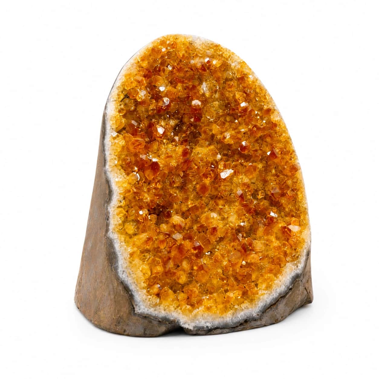 Citrine Geode Stone — Natural Citrine Crystal Cluster Standing Display | Golden Abundance Décor 2
