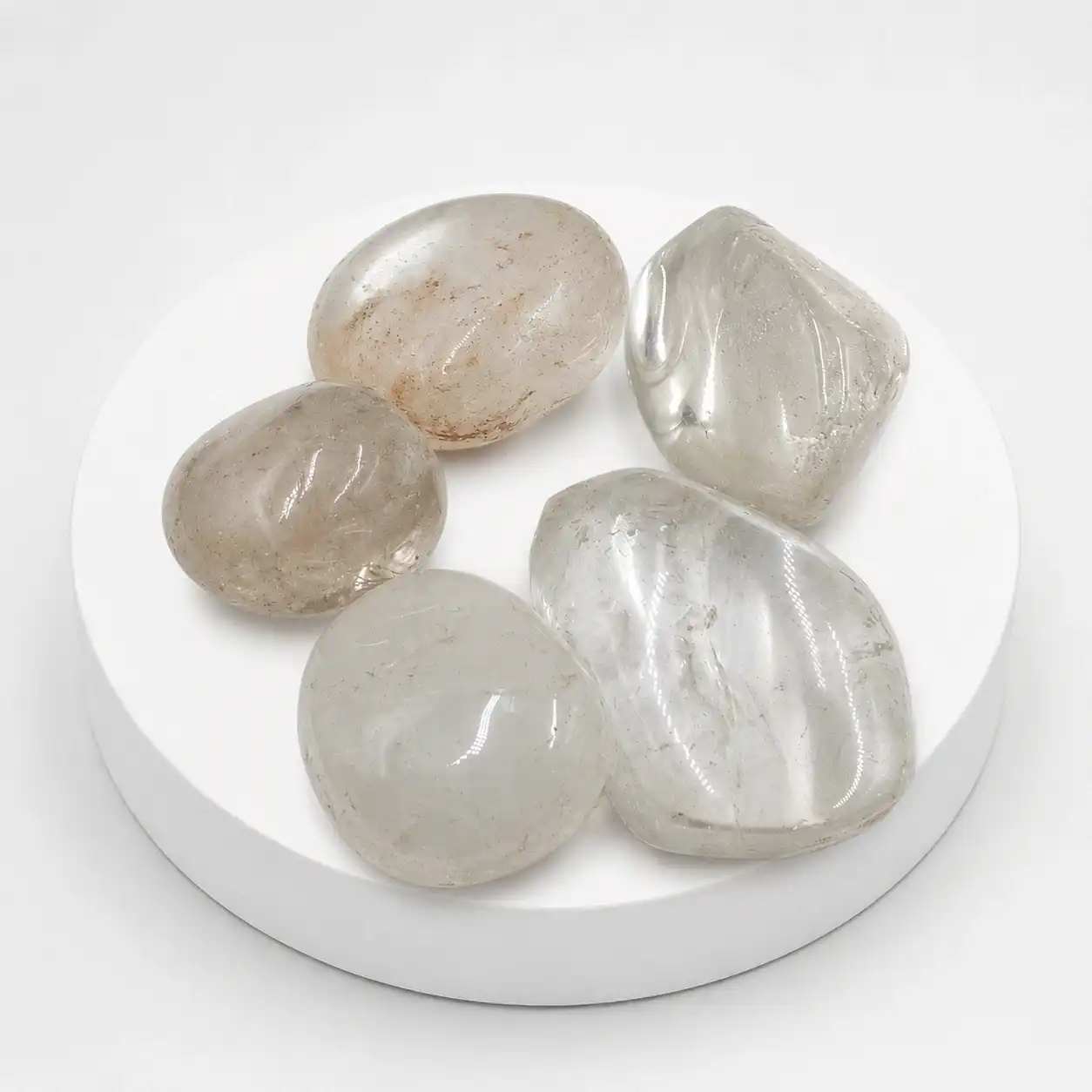 Clear Quartz Natural Polished Pebbles | Transparent to Milky Tumbled Crystal Stones for Reiki, Vastu, Feng Shui, Home Decor & Crystal Healing 2
