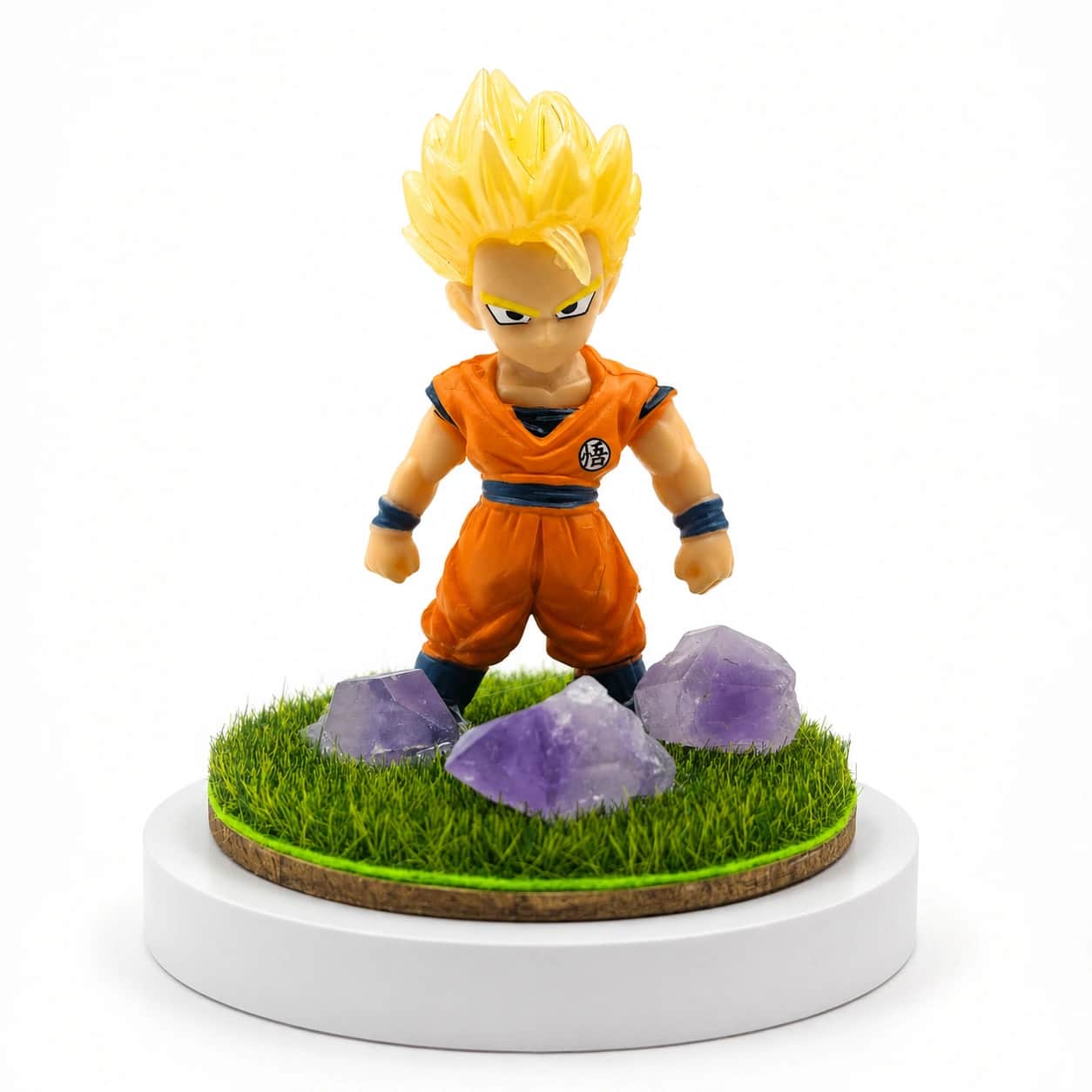 Gohan Super Saiyan Figurine Decor | Amethyst Crystal Stone Base | Premium Anime Collectible 2