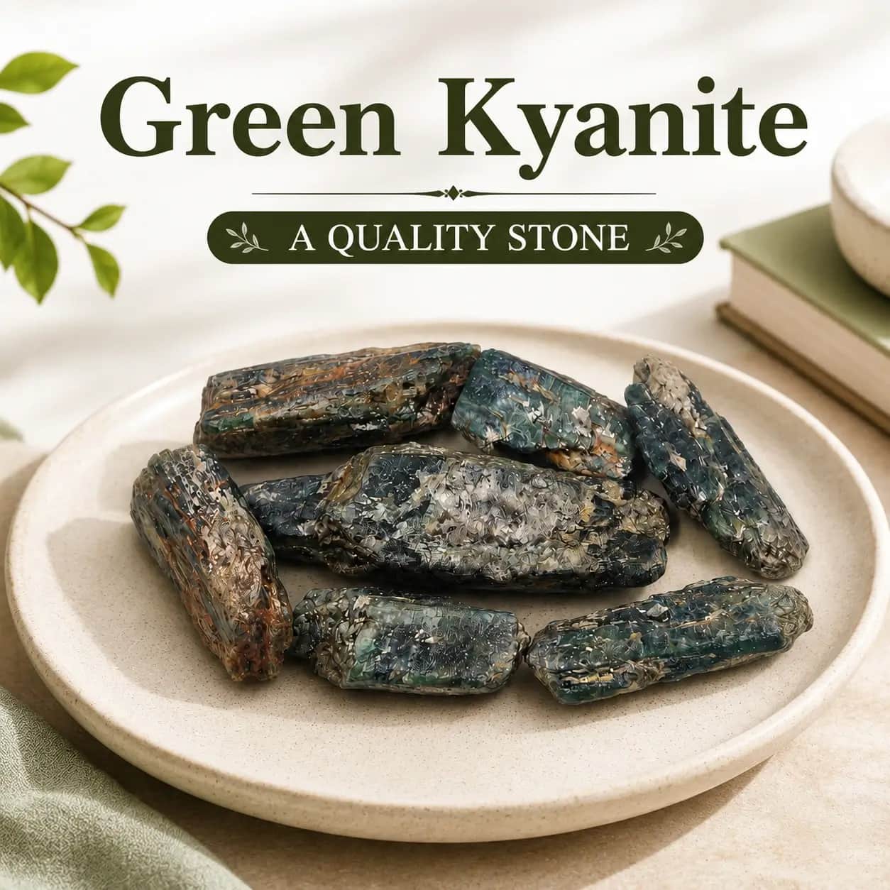 Green Kyanite Raw Stone - A Quality Natural Rough Bladed Gemstone Pieces 1