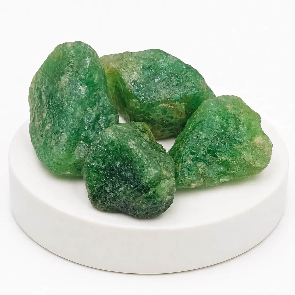 Green Strawberry B Quality Raw Stone - Natural Rough Translucent Green Gemstone Pieces 2