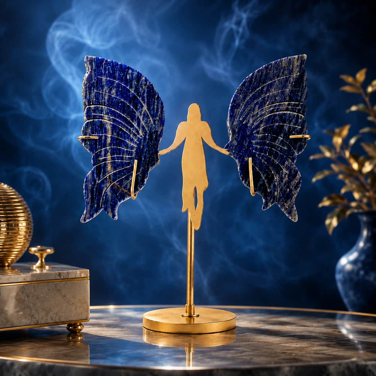 Lapis Lazuli Angel Wings Decor 1
