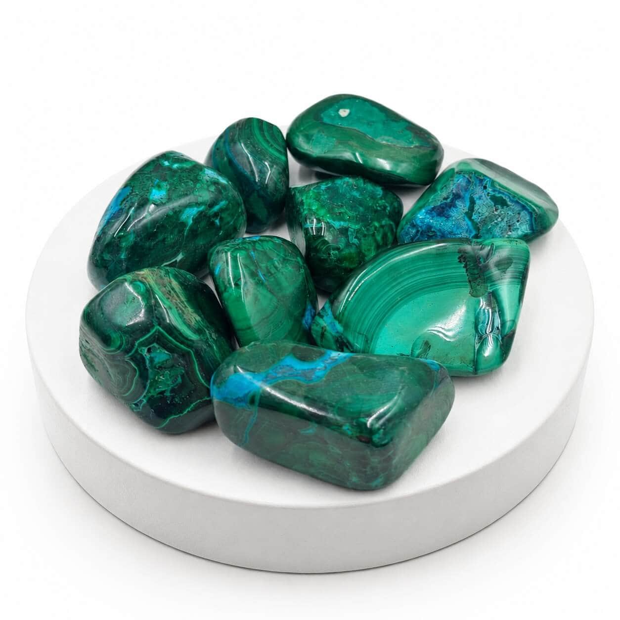 Malachite Chrysocolla Natural Polished Tumbled Gemstone Stones 2