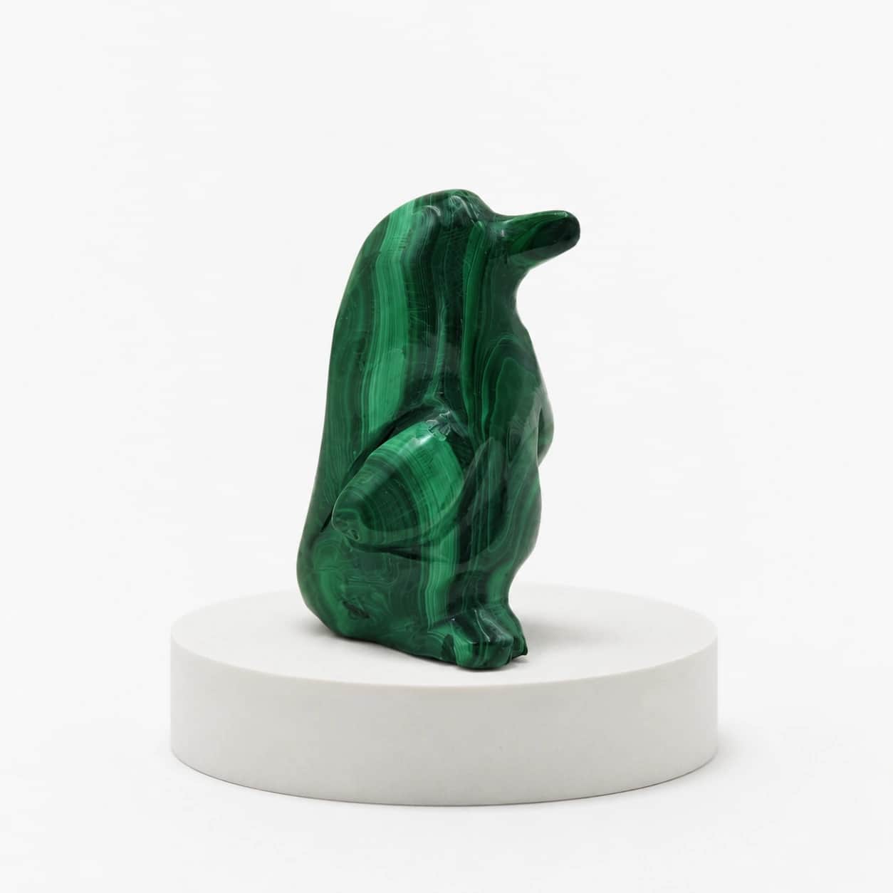 Malachite Penguin Figurine | Natural Malachite Stone | Hand-Carved Polished Decorative Crystal Animal | Luxury Home Decor & Gift 2