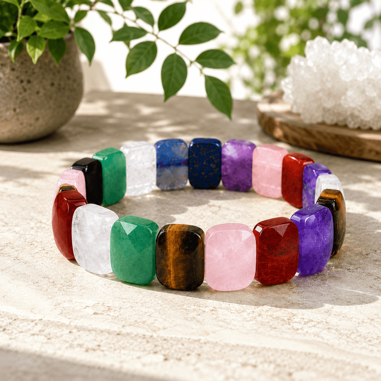 Multi Gemstone Round Bracelet 1