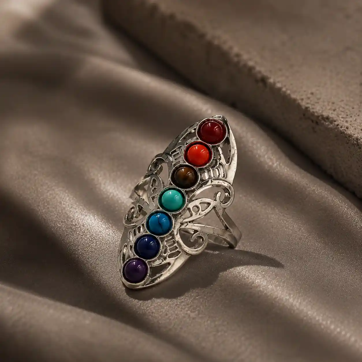 Multi Stone Adjustable Ring 1