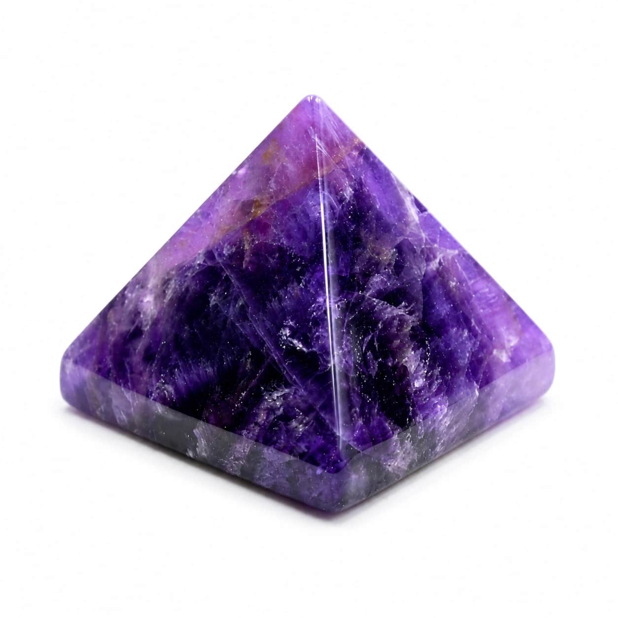 Natural Amethyst Crystal Pyramid - Hand-Polished Gemstone Pyramid for Calm, Clarity, Protection & Inner Peace | Premium Feng Shui & Vastu Decor for Home, Office & Meditation Space 2
