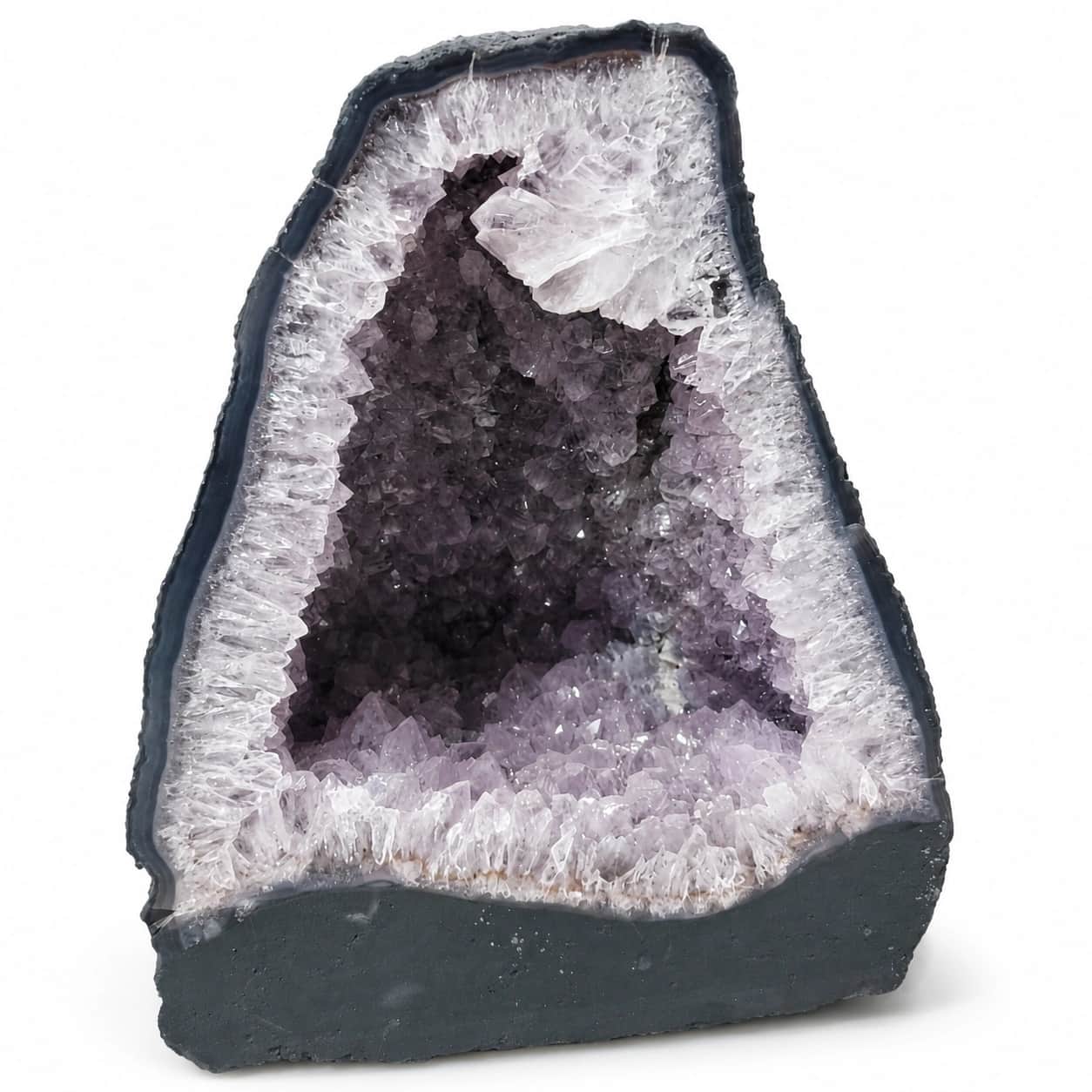 Natural Amethyst Geode Decorative Crystal Showpiece - 15 KG, 13 Inch 2
