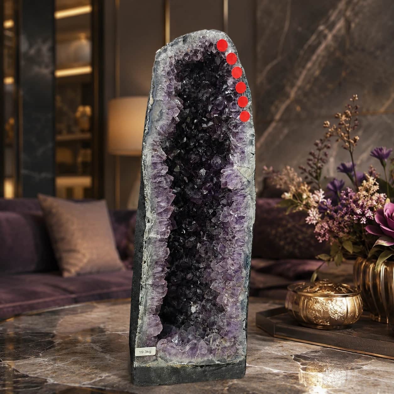 Natural Amethyst Geode Decorative Showpiece - 19 KG, 20 inch 1