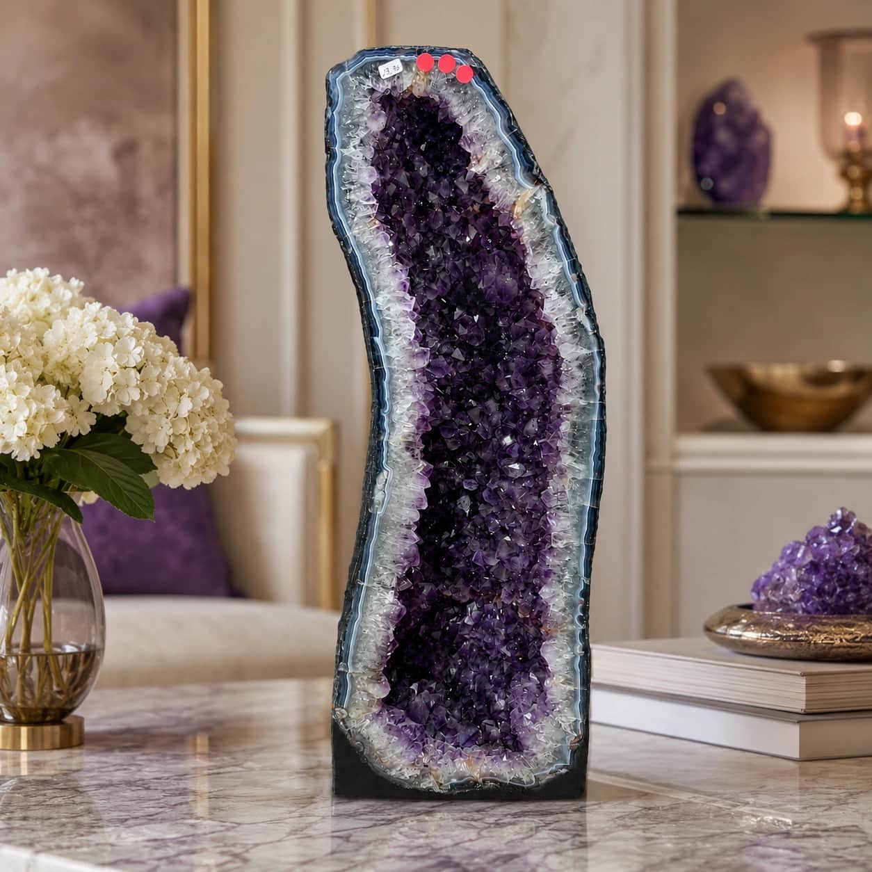 Natural Amethyst Geode Decorative Showpiece - 23 KG, 25.2 Inch 1