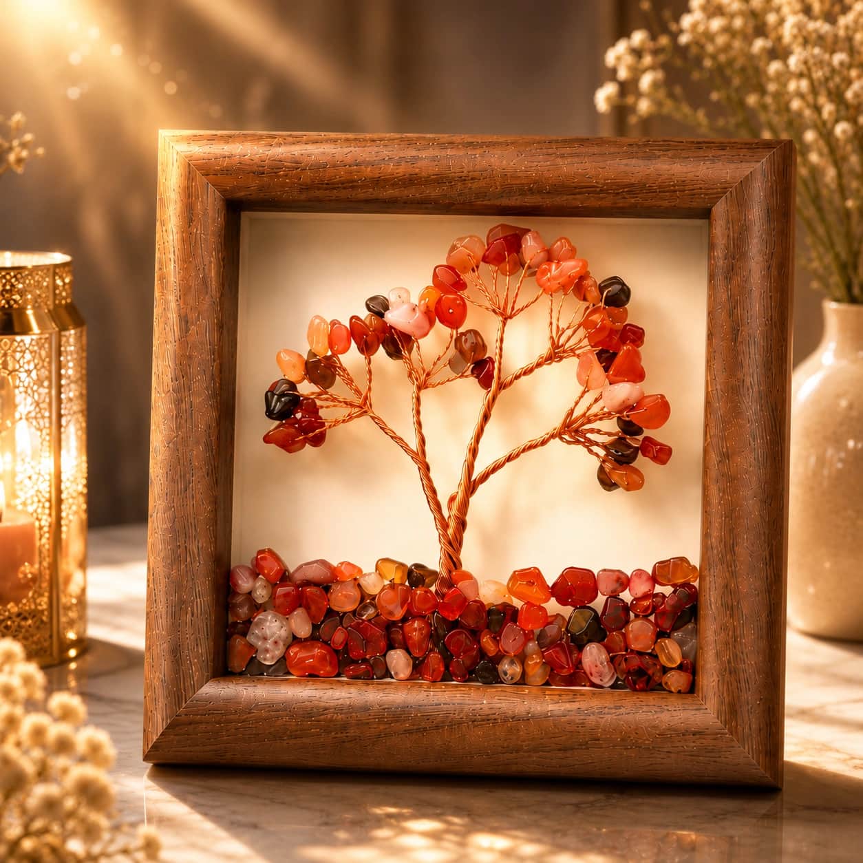 Natural Carnelian Crystal Tree Frame 1