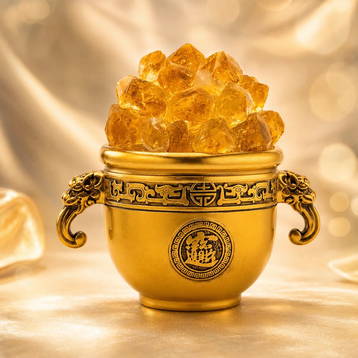 Natural Crystal Cluster Urn – Luxury Decorative Crystal Accent