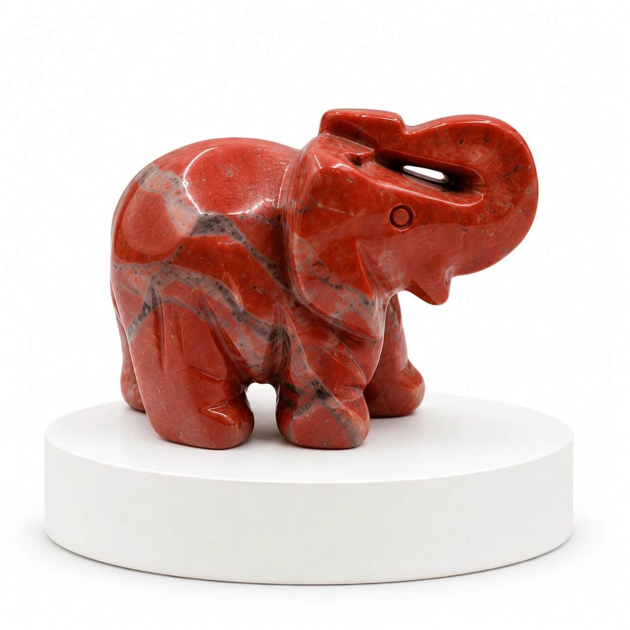 Natural Crystal Elephant Figurine Set | Hand-Carved Gemstone Elephant Decor | 9 Stone Variants 2
