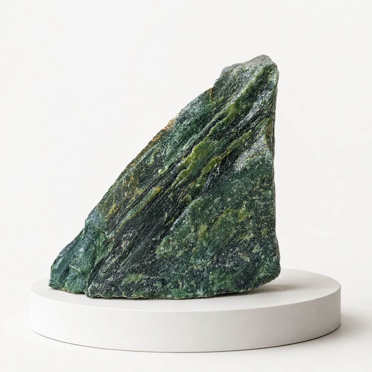 Natural Green Jade (Nephrite Jade) Rough Stone for Home Decor, Crystal Collection & Raw Stone Display 2