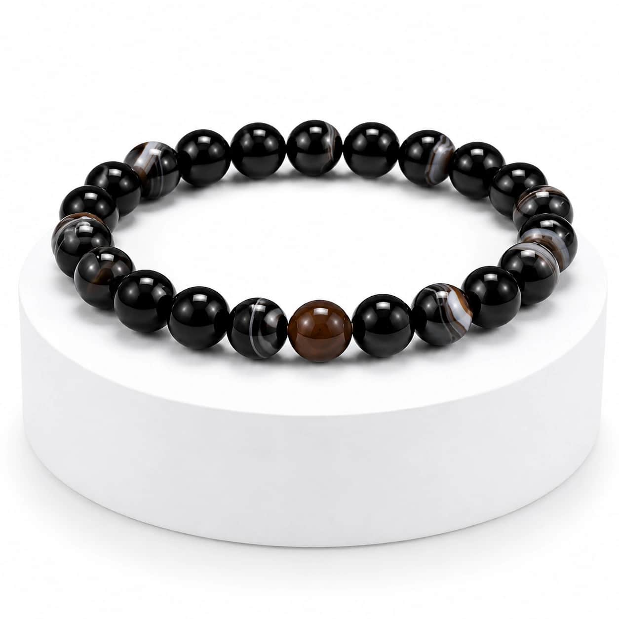 Natural Hakik Stone Bracelet | 8mm Beads | Stretchable Gemstone Bracelet for Strength, Protection & Balance 2