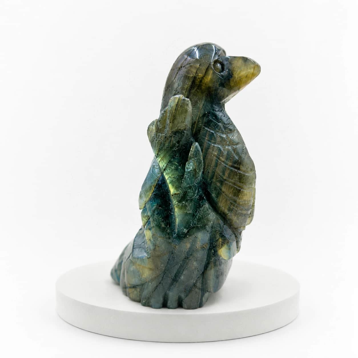 Natural Labradorite Bird Crystal Carving Handcrafted Decorative Sculpture 2