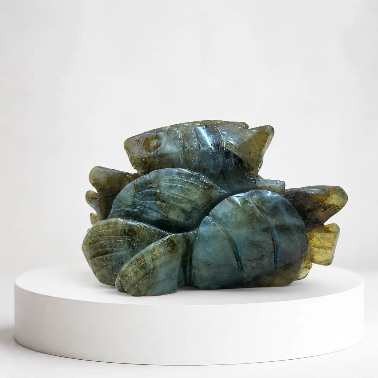 Natural Labradorite Crystal Carving Handcrafted Decorative Sculpture 2