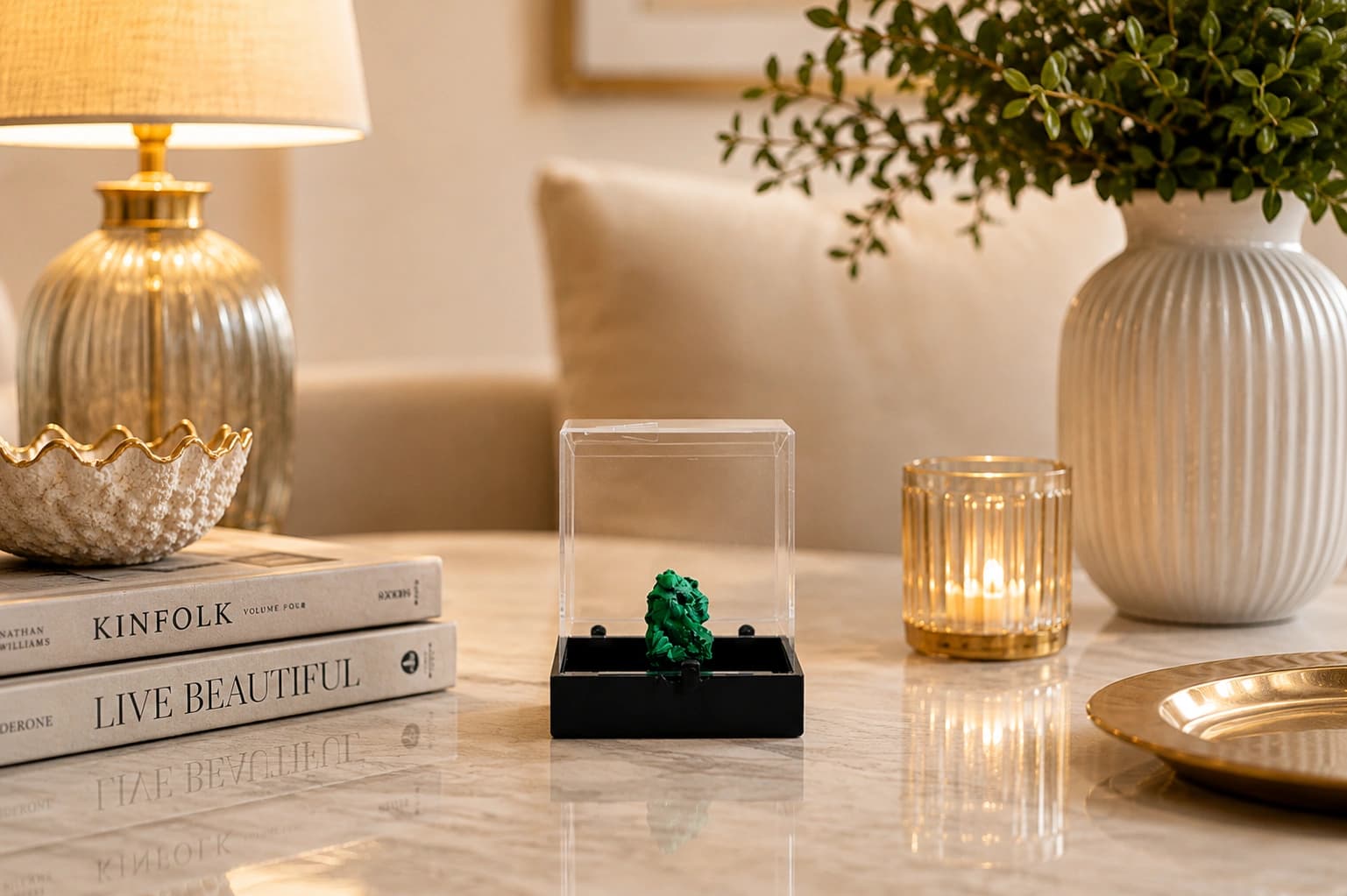 Natural Malachite Raw Crystal Specimen — 23g | Stone of Transformation & Protection | Premium Display Box Included | Home Décor, Meditation & Collector's Gift