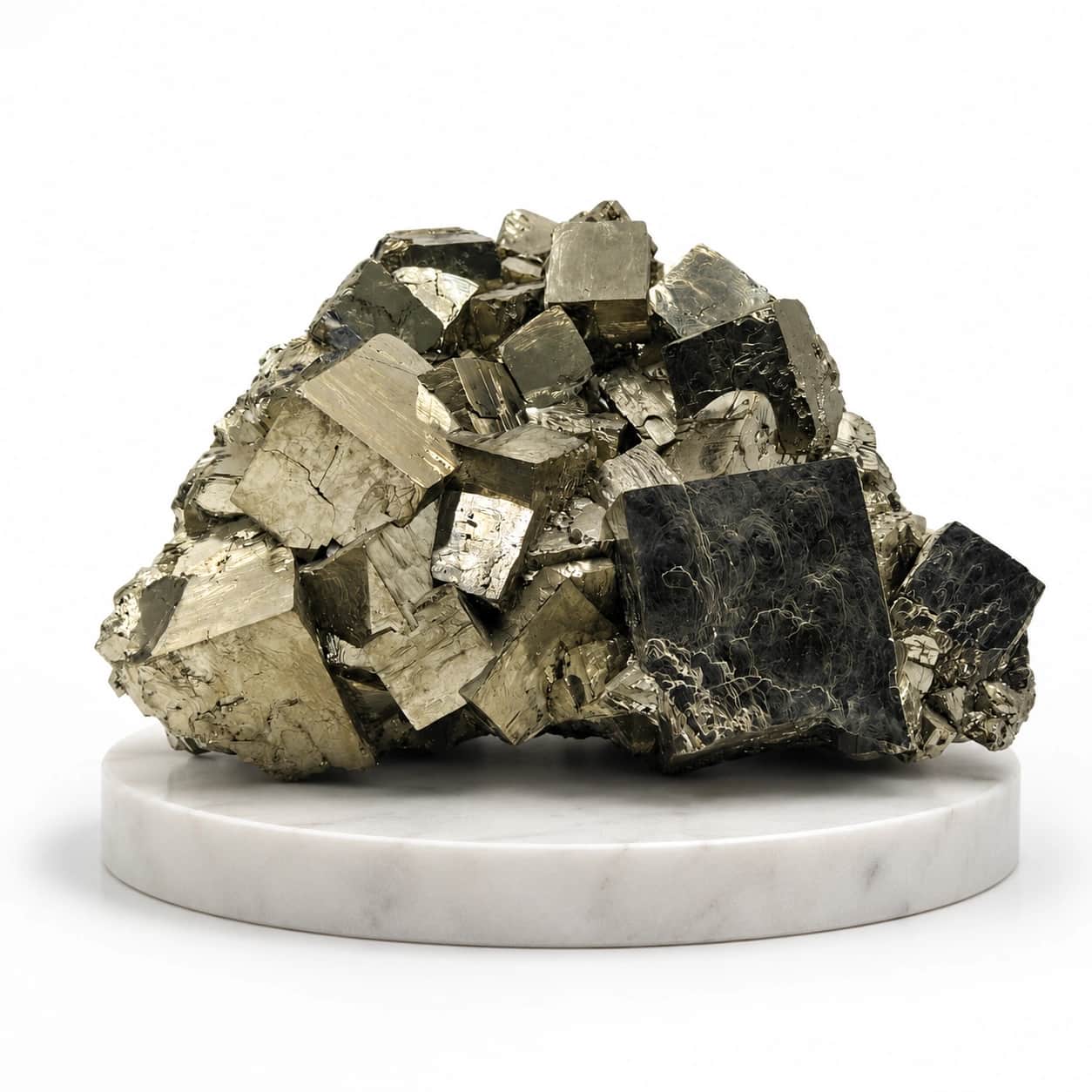 Natural Pyrite Cluster | Large Raw Specimen | Luxury Home Décor & Crystal Collectible 2