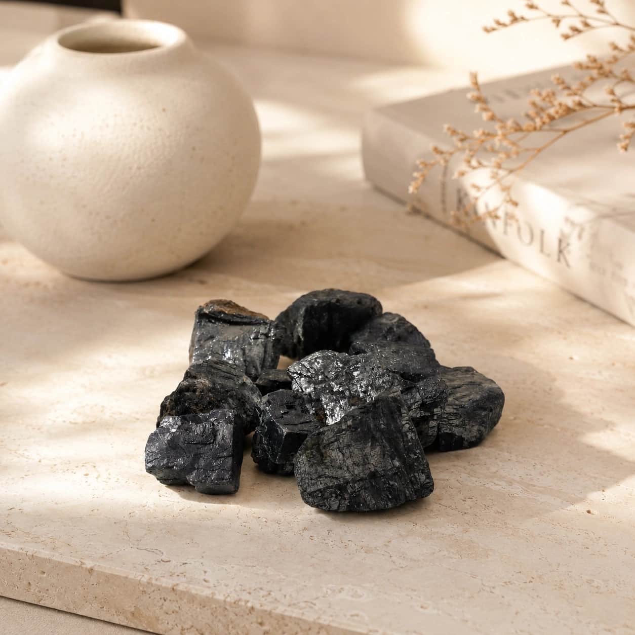 Natural Raw Black Tourmaline Gemstone | Rough Black Schorl Crystal | #1 Protection & Grounding Healing Stone 1