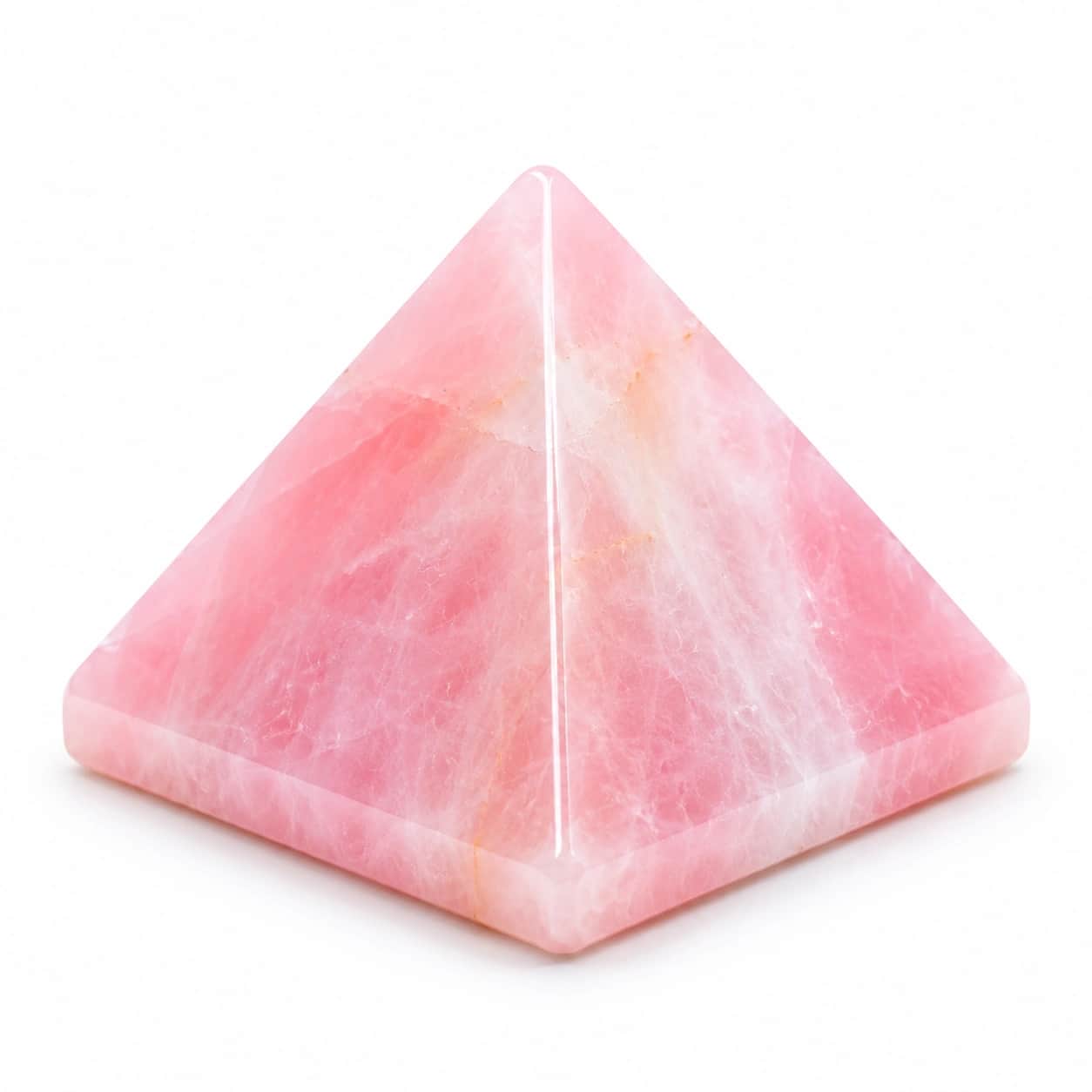 Natural Rose Quartz Crystal Pyramid - Blush Harmony Hand-Polished Gemstone Pyramid for Love, Emotional Healing, Peace & Harmony | 100% Natural Rose Quartz, Hand-Polished with Care | Premium Feng Shui & Vastu Decor for Home, Bedroom & Gifting 2
