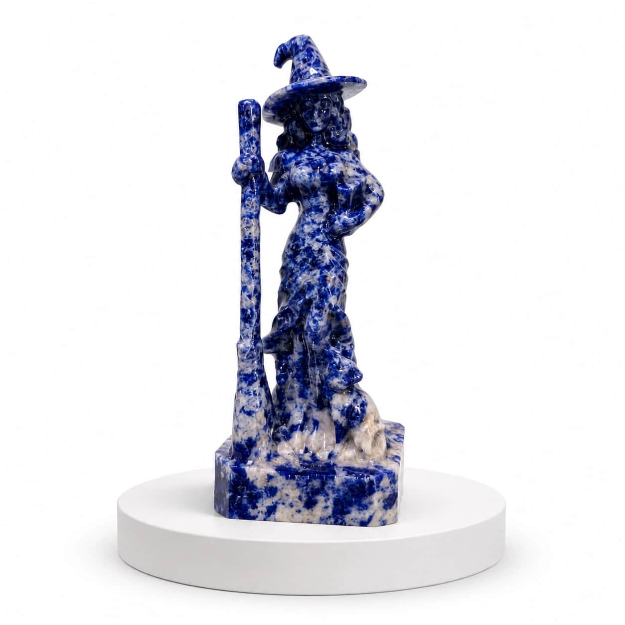 Natural Sodalite Witch Statue 2