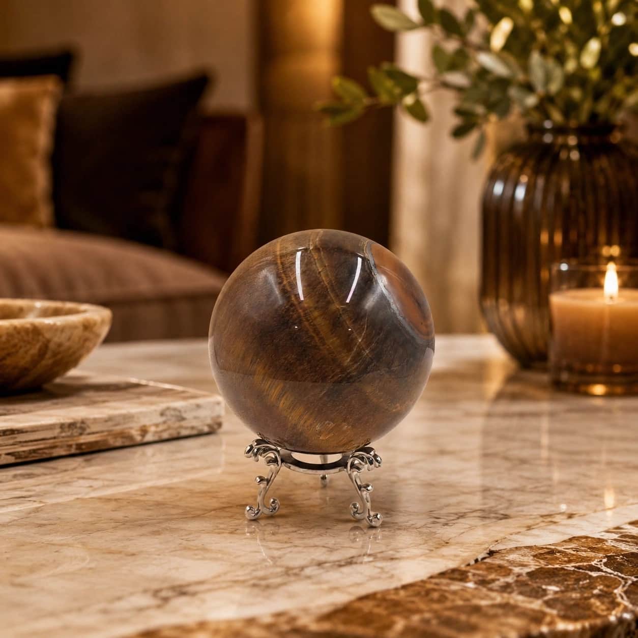 Natural Tiger Eye Sphere 1