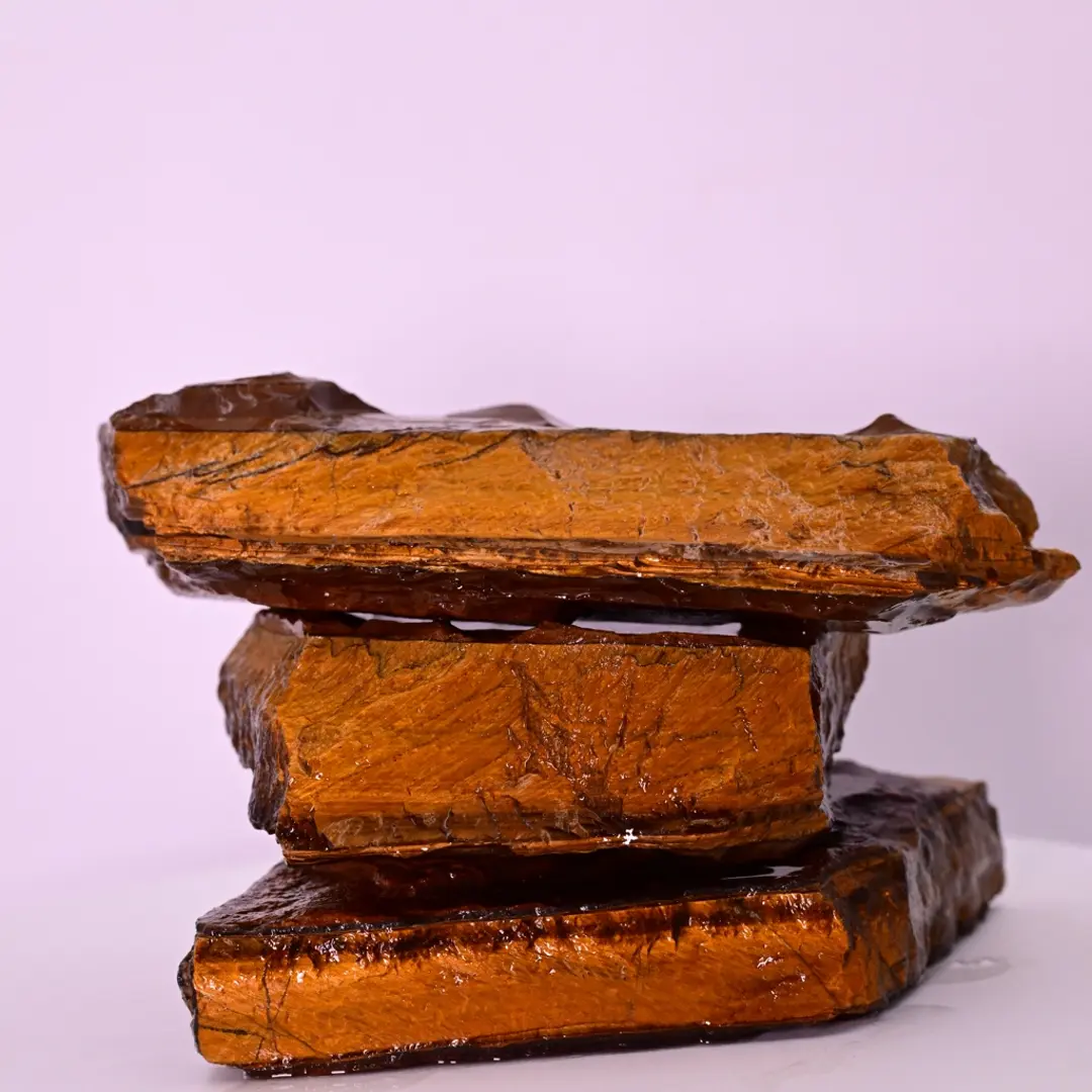Natural Tiger Eye Rough Stone – Premium Golden Brown Healing Crystal