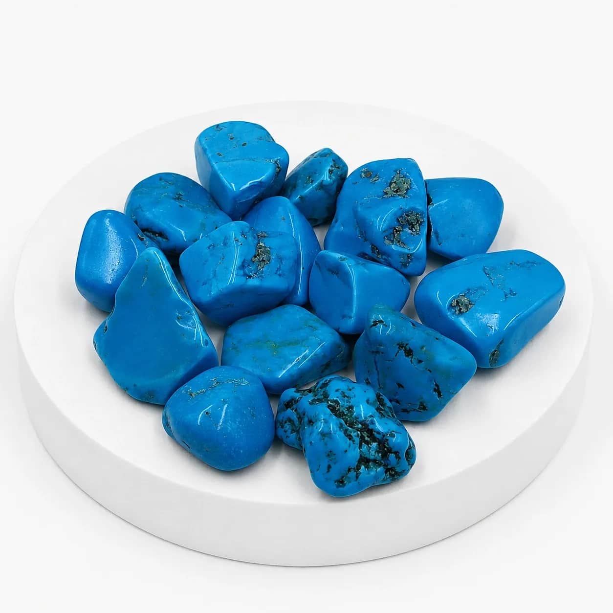 Natural Howlite Turquoise Polished Tumbled Gemstone 2