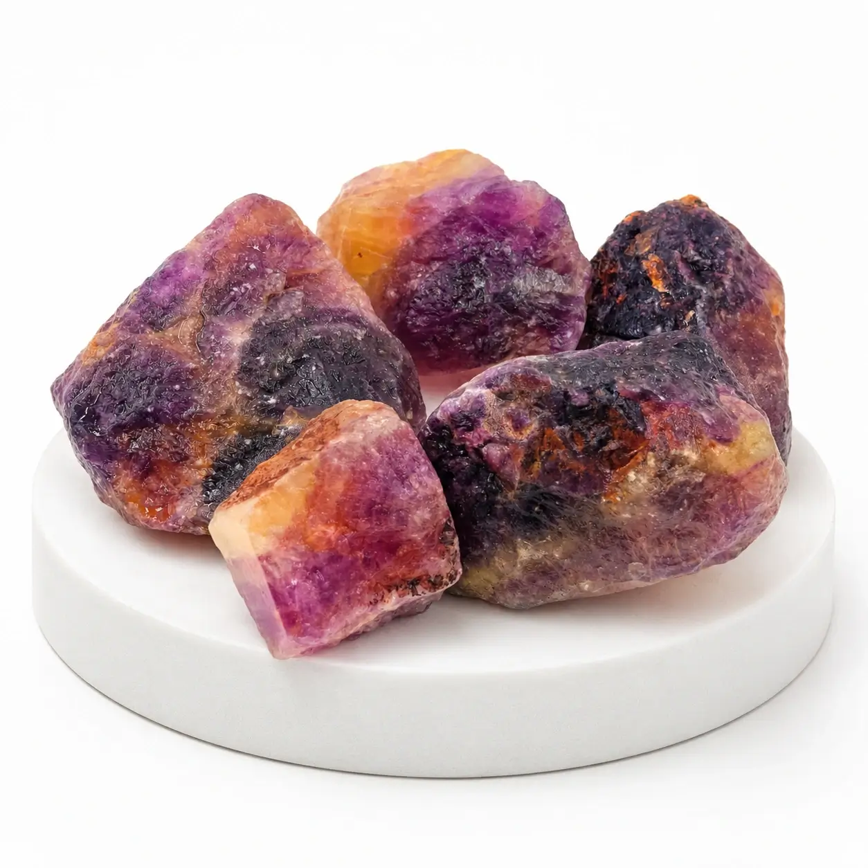 Pink Fluorite Raw Stone - Natural Rough Pink Purple Fluorite Crystal Chunks 2