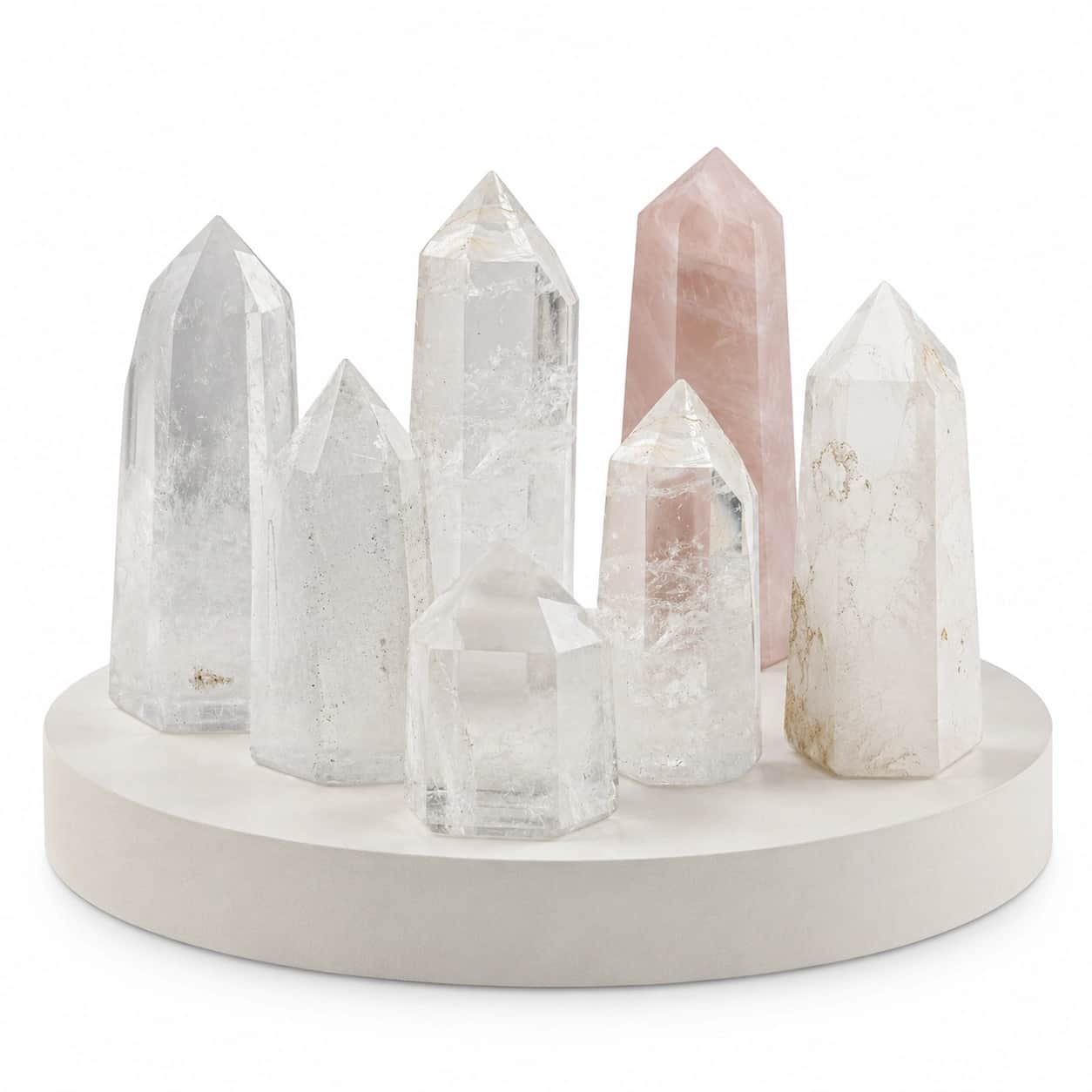 Polished Natural Clear Quartz Crystal Point Tower | Premium Natural Quartz Decor 2