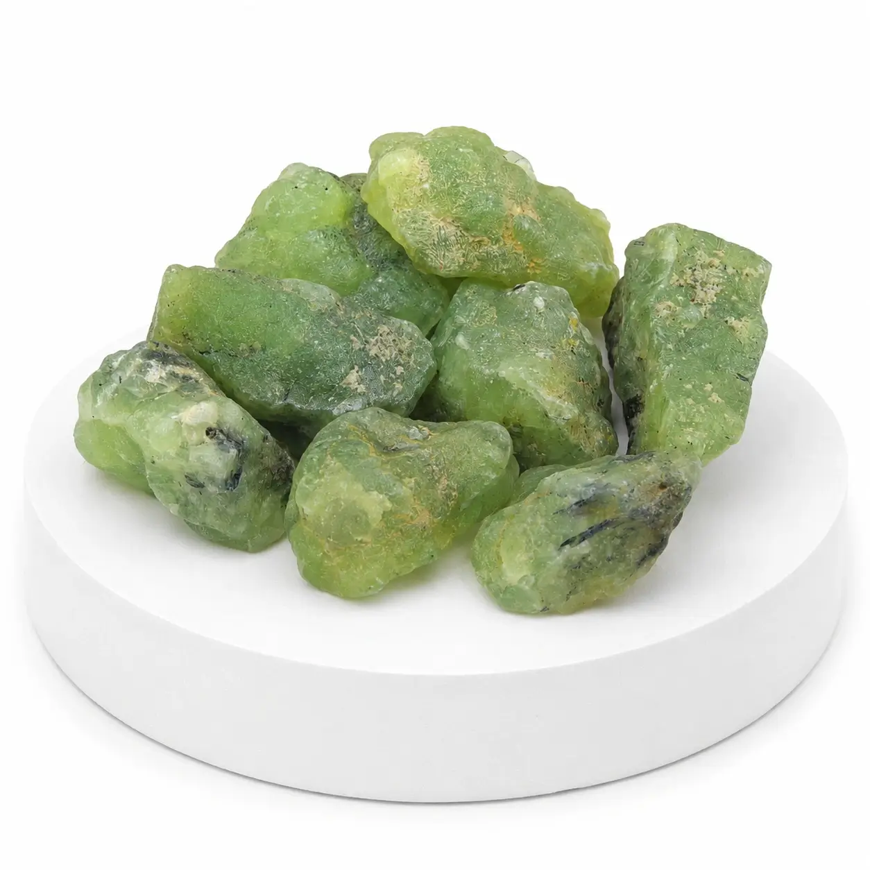 Prehnite Raw Stone - Natural Rough Light Green Silicate Gemstone Pieces 2