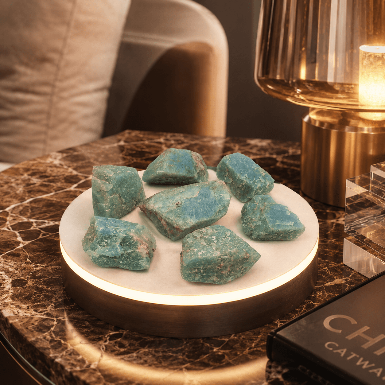 Raw Amazonite Stone Pieces | Natural Blue-Green Rough Amazonite Crystals | Healing Crystal, Reiki, Vastu & Craft Stone 1