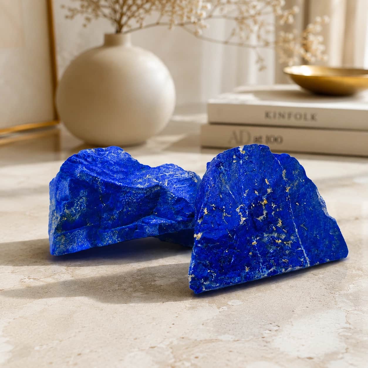 Raw Lapis Lazuli Natural Gemstone | 100% Natural & Untreated | Premium A-Quality | Deep Royal Blue with Gold Pyrite Flecks | Stone Mart 1