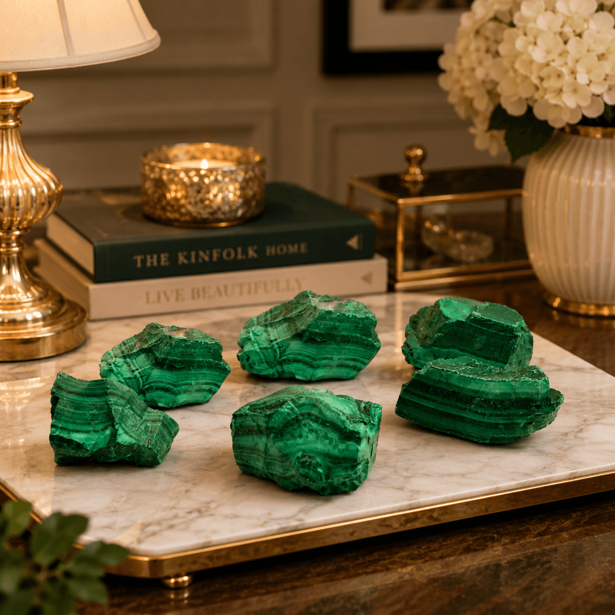 Raw Malachite Stone – Natural Banded Green Mineral Pieces | 250gm, 500gm, 1kg, 2kg Bulk Packs