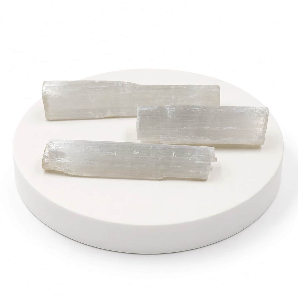 Raw Selenite Stone Sticks | Natural White Selenite Crystal Bars | Translucent Satin Spar Gypsum Mineral 1