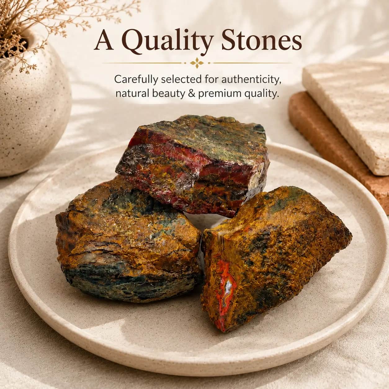Seam Agate Raw Stone - Natural Rough Agate Gemstone Pieces 1