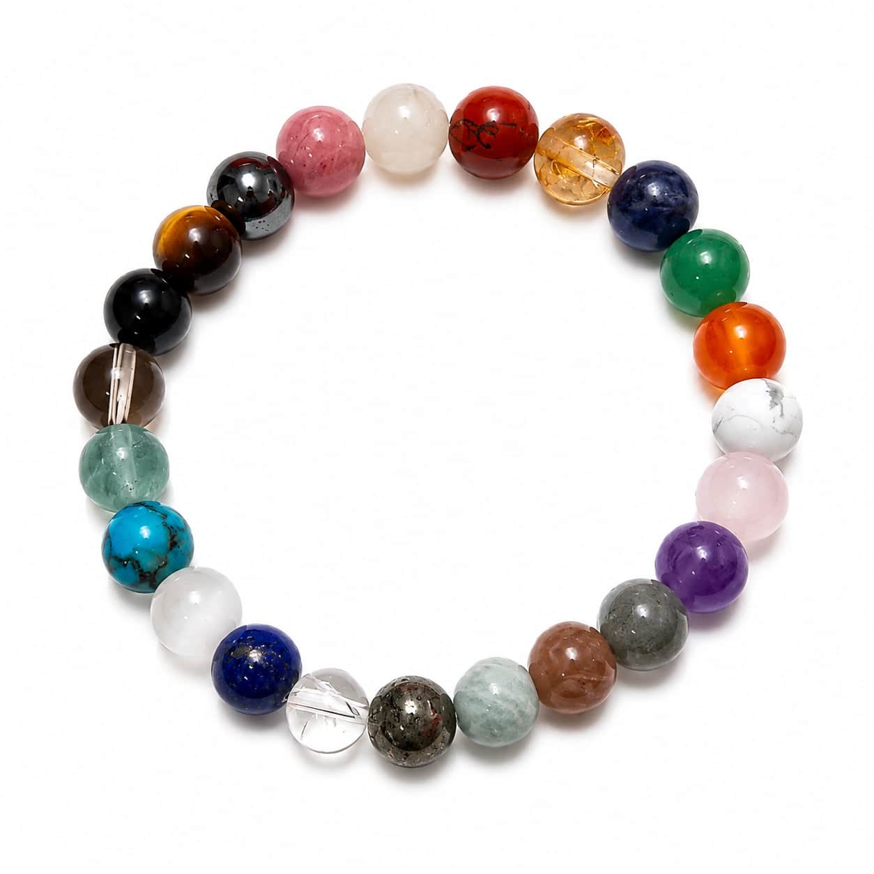 Sampoorna Shakti Bracelet – 23 Powerful Natural Stones Beaded Crystal Stretch Bracelet (Unisex) 2