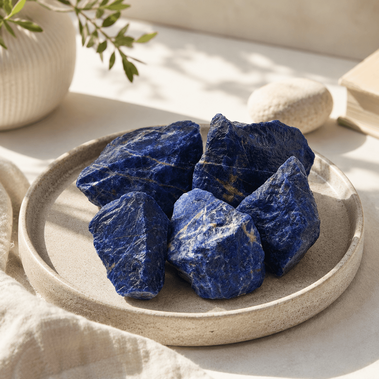 Sodalite Raw Stone - Natural Rough Deep Blue Gemstone Chunks 1