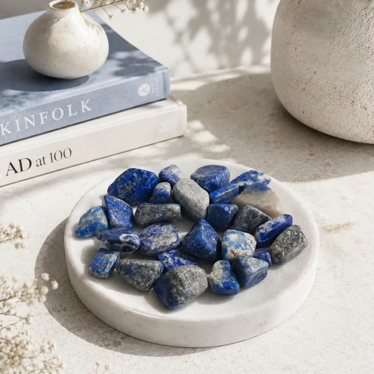 Sodalite Tumbled Stone - Natural Polished Blue Stone 1