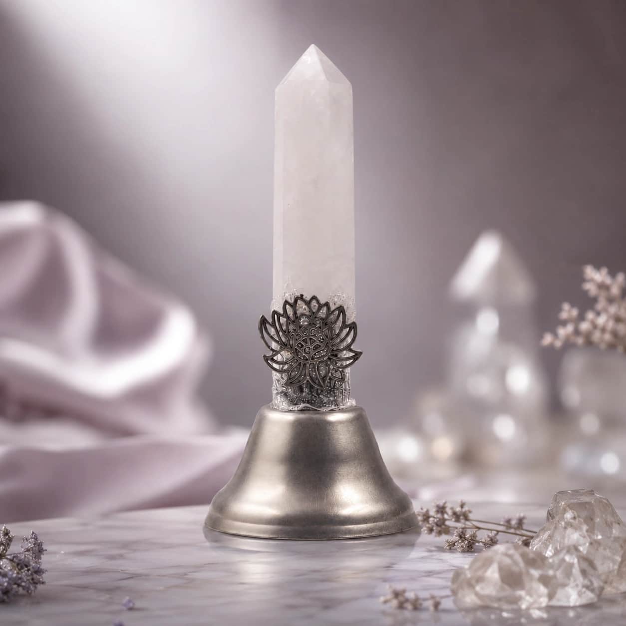 White Crystal Bell Decor 1