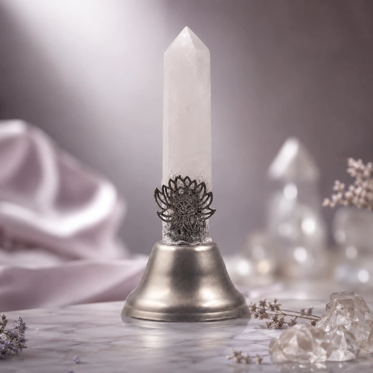 White Crystal Bell Decor